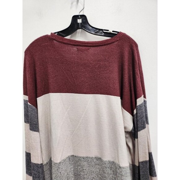 Maurices Womens Mixer Tunic XXL Multi Colorblock Striped Sleeve Soft Knit Top - Picture 8 of 8